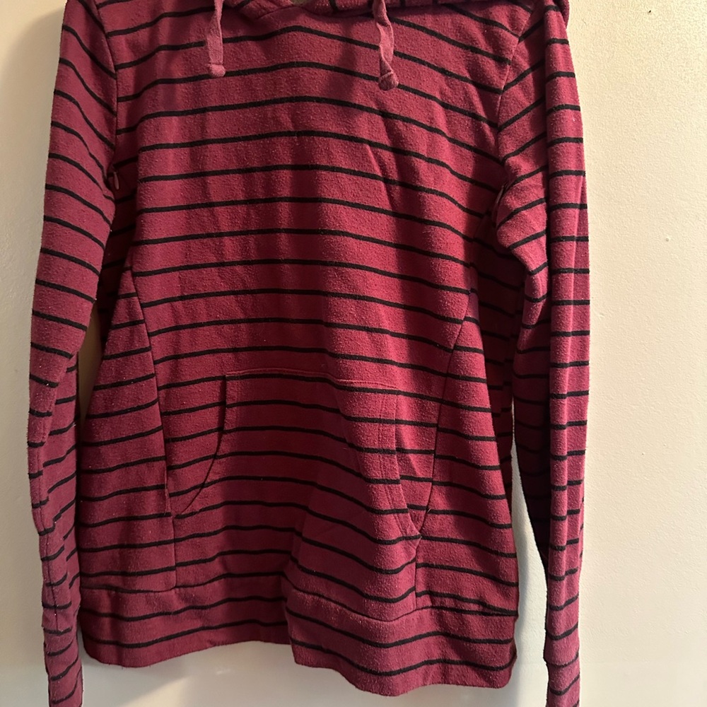 Striped Hoodie Nursing Sweatshirt